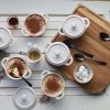 Posoda za peko, 10 cm, set 4, slonovina, keramika, Staub