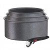 Set posode INGENIO NATURAL FORCE L3969002, set 4 kosov, siva, aluminij, Tefal