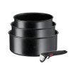 Set posode INGENIO BLACK STONE L3998902, set 4 kosov, nelepljiva površina, Tefal