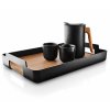Servirni pladenj NORDIC KITCHEN 50 x 35 cm, črna, plastika/bambus, Eva Trio