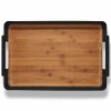 Servirni pladenj NORDIC KITCHEN 50 x 35 cm, črna, plastika/bambus, Eva Trio