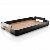 Servirni pladenj NORDIC KITCHEN 50 x 35 cm, črna, plastika/bambus, Eva Trio