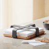 Držalo za prtičke NORDIC KITCHEN 19 x 5 cm, črna, plastika/bambus, Eva Trio