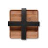 Držalo za prtičke NORDIC KITCHEN 19 x 5 cm, črna, plastika/bambus, Eva Trio