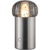 Prenosna namizna svetilka IRIS, 18 cm, LED, srebrna, aluminij, Blomus