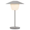 Prenosna namizna svetilka ANI MINI, 21 cm, LED, satelitsko siva, aluminij, Blomus