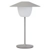 Prenosna namizna svetilka ANI MINI, 21 cm, LED, satelitsko siva, aluminij, Blomus