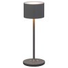 Prenosna namizna svetilka FAROL MINI, 19,5 cm, LED, toplo siva, aluminij, Blomus