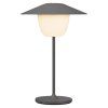 Prenosna namizna svetilka ANI MINI, 21 cm, LED, toplo siva, aluminij, Blomus