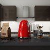 Električni kotliček KLF03RDEU, 1,7 l, rdeča, Smeg