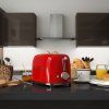 Toaster TSF01RDEU, 2 rezini, rdeča, Smeg