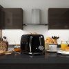 Toaster TSF01BLEU, 2 rezini, črna, Smeg