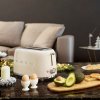 Toaster TSF01CREU, 2 rezini, kremasta, Smeg
