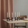 Svečnik za namizne sveče ORA, 20 cm, črna, iz nerjavečega jekla, Stelton