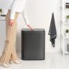 Koš na dotik BO TOUCH BIN, 2x 30 l, močna siva, jeklo, Brabantia