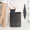 Koš na dotik BO TOUCH BIN, 2x 30 l, močna siva, jeklo, Brabantia