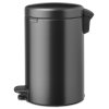 Koš za smeti s pedalom NEWICON, 12 l, močna siva, jeklo, Brabantia