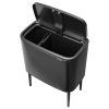 Koš na dotik BO TOUCH BIN, 11 + 23 l, močna siva, jeklo, Brabantia