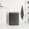 Koš na dotik BO TOUCH BIN, 60 l, močna siva, jeklo, Brabantia