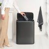 Koš na dotik BO TOUCH BIN, 60 l, močna siva, jeklo, Brabantia