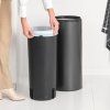 Koš na dotik TOUCH BIN NEW, 30 l, močna siva, jeklo, Brabantia