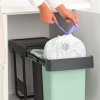 Vgradni koš za smeti SORT & GO, 2x 15 l, temno siva / žad zelena, plast, Brabantia