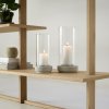 Namizni svečnik HURRICANE, 24 cm, pesek, kamenina, Stelton