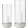 Namizni svečnik HURRICANE, 24 cm, pesek, kamenina, Stelton