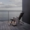 Namizni svečnik HURRICANE, 24 cm, črna, kamnita posoda, Stelton