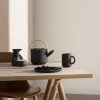 Jedilni krožnik THEO, 22 cm, črna, kamnita posoda, Stelton