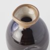 Sake steklenička, 350 ml, rjava/črna, keramika, MIJ
