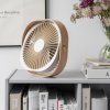 Namizni ventilator FANTASTIC, 20 cm, bež, les, Printworks