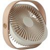 Namizni ventilator FANTASTIC, 20 cm, bež, les, Printworks