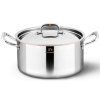 Casserole kozica CON CUORE, 24 cm, srebrna, baker, Ruffoni