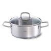 Nizek lonec za enolončnice VISEO 20 cm, srebrna, nerjaveče jeklo, Fissler