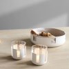 Svečnik za čajne svečke LUNA, 7 cm, nežno bela, nerjaveče jeklo / steklo, Stelton