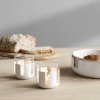 Svečnik za čajne svečke LUNA, 7 cm, nežno bela, nerjaveče jeklo / steklo, Stelton