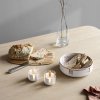 Svečnik za čajne svečke LUNA, 7 cm, nežno bela, nerjaveče jeklo / steklo, Stelton