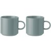 Šalčka za kavo, 200 ml, set 2 kosov, prašno zelena, lončevina, Stelton
