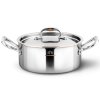 Pokrov za lonec CON CUORE, 16 cm, srebrna, baker, Ruffoni