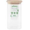 Kuhinjski kozarec za shranjevanje PKV-006, 1,4 l, steklo / bambus, Pebbly