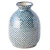 Sake steklenička SHIBORI, modra, keramika, MIJ