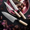 Japonski nož DEBA 18,5 cm, rjava, Lion Sabatier