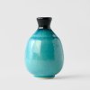 Sake steklenička INK & TURQUOISE, modra, keramika, MIJ