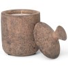 Dišeča sveča URA ŽGANA SIENA 13 cm, rjava, kamnita posoda, ferm LIVING