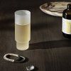 Kozarec za dolgo pijačo RIPPLE 300 ml, set 4 kosov, bela, čvrsta LIVING