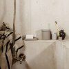 Lonček za zobne ščetke BON 10,5 cm, pesek, porcelan, čvrst LIVING