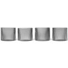 Kozarec za vodo RIPPLE 200 ml, set 4 kosov, siva, čvrsta LIVING