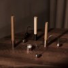 Svečnik za namizne sveče BALANCE 11 cm, črna, medenina, čvrsta LIVING