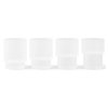 Kozarec za vodo RIPPLE 200 ml, set 4 kosov, bela, čvrsta LIVING